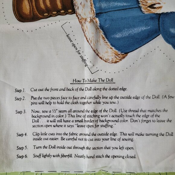 Priscilla and Fluff Oh You Beautiful Doll Cut & Sew VIP Cranston Fabric Cut Out - Picture 4 of 7